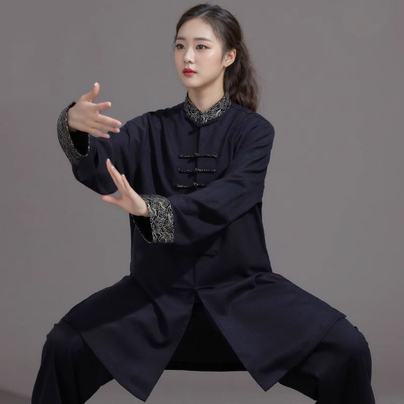 Tai Chi uniforme za odrasle – unisex, kordurojo-linen tkanina s podstavom od Spandexa, za vježbanje i nastup