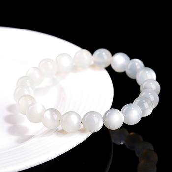 Narukvica od mjesečevog kamena, geometrijski dizajn, unisex, poliran završetak, proljeće 2025