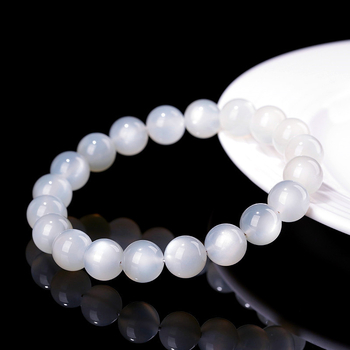 Narukvica od mjesečevog kamena, geometrijski dizajn, unisex, poliran završetak, proljeće 2025