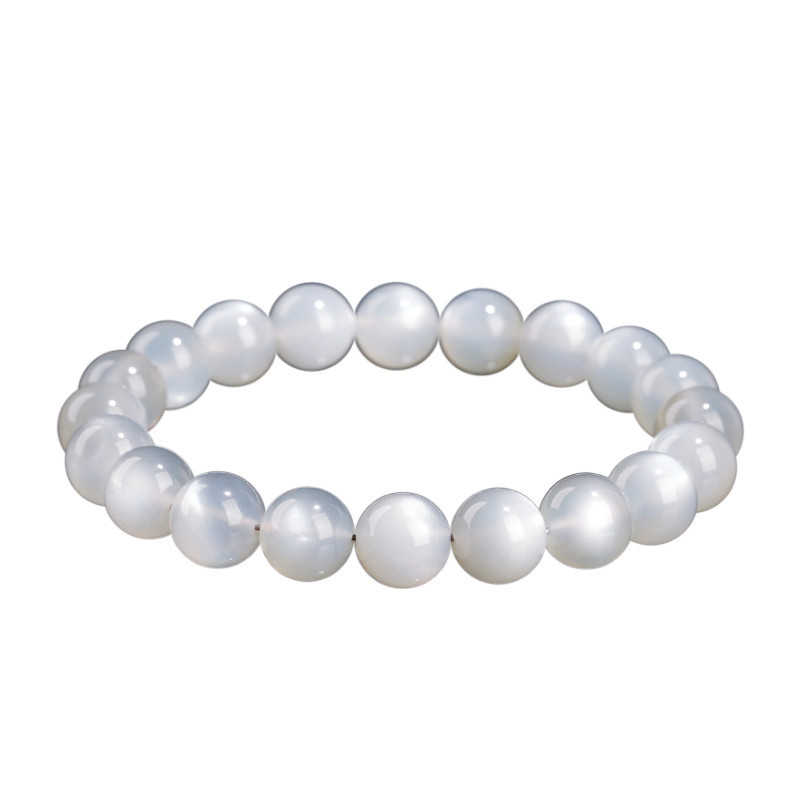 Narukvica od mjesečevog kamena, geometrijski dizajn, unisex, poliran završetak, proljeće 2025