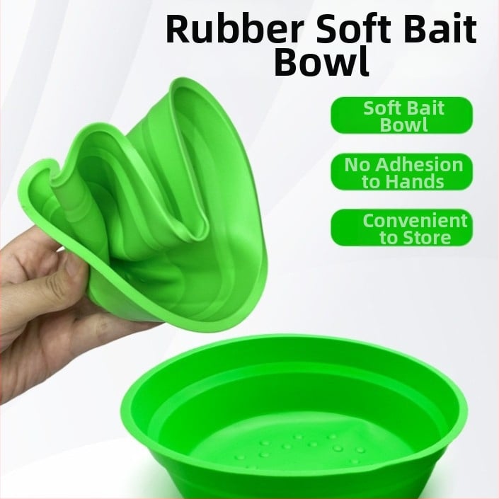 Žvejybos masalų maišymo dubuo, nešiojamas minkštas gumos dubuo (Prekės ženklas: Record Work; Kilmė: Kinija; Medžiaga: Guma)