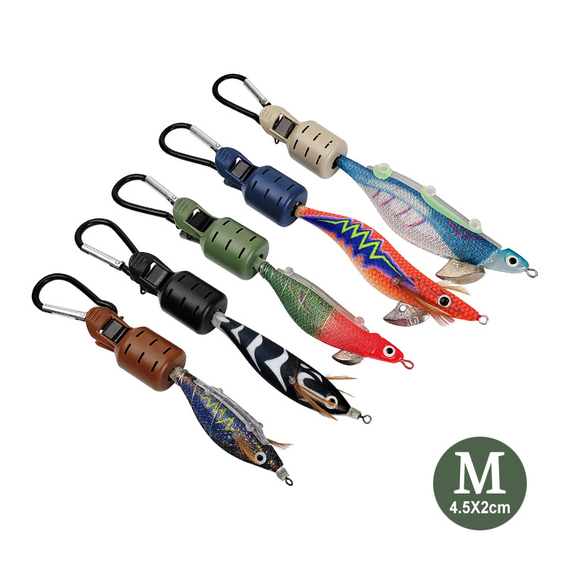 Ailuya Drveni set udica za kozice s 9 kopčama, ABS materijal, karabiner, zaštitni poklopac