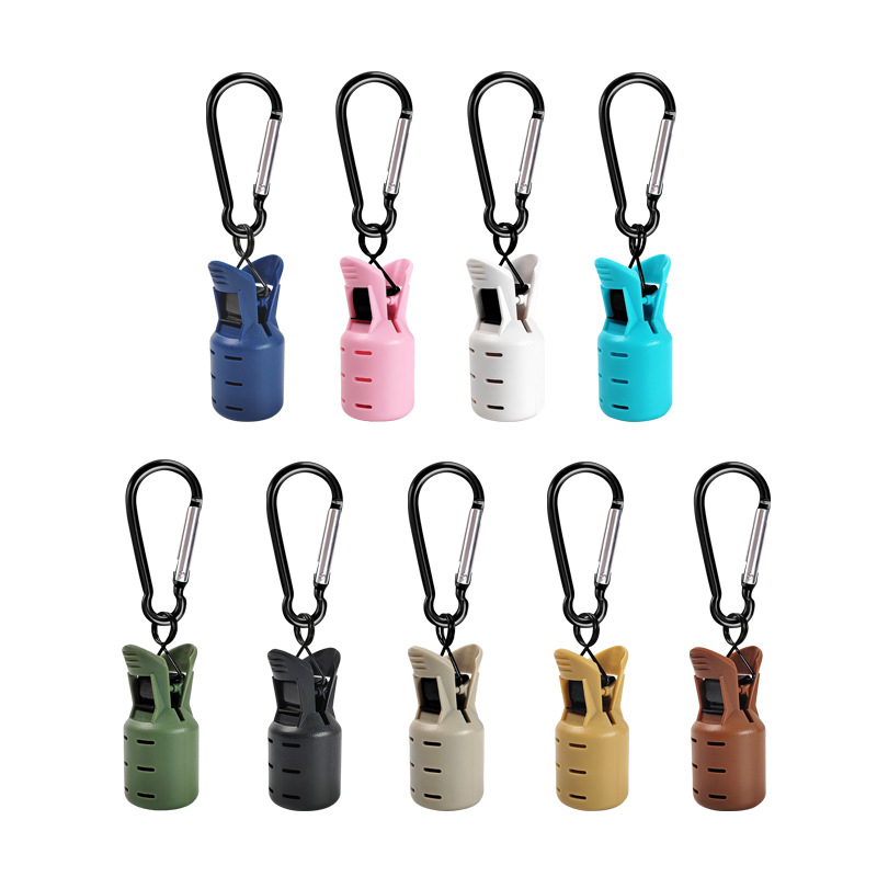 Ailuya Drveni set udica za kozice s 9 kopčama, ABS materijal, karabiner, zaštitni poklopac