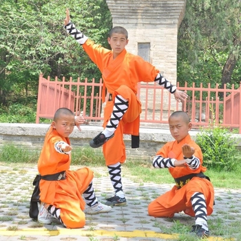 Dječji Shaolin Wushu odijelo, unisex, saten tkanina (75% poliester), podstava Polyester (85%), jednopojasni uzorak, za nastupe i treniranje Wushu