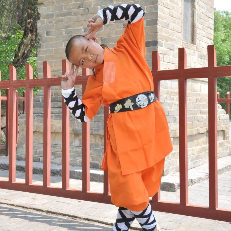 Dječji Shaolin Wushu odijelo, unisex, saten tkanina (75% poliester), podstava Polyester (85%), jednopojasni uzorak, za nastupe i treniranje Wushu