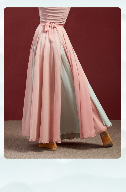 Yunjiao Rose etnička kineska plesna suknja za žene, Tencel tkanina, 95%+ udio