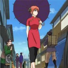 Cosplay Kostim Kagura iz Gintama: Kung Fu cheongsam, za žene, poliester uniforma, 100% poliester