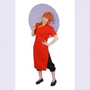 Cosplay Kostim Kagura iz Gintama: Kung Fu cheongsam, za žene, poliester uniforma, 100% poliester