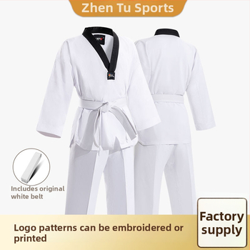 Taekwondo gi унисекс, 90% памук (combed cotton), дишащ и удобен, за деца и възрастни