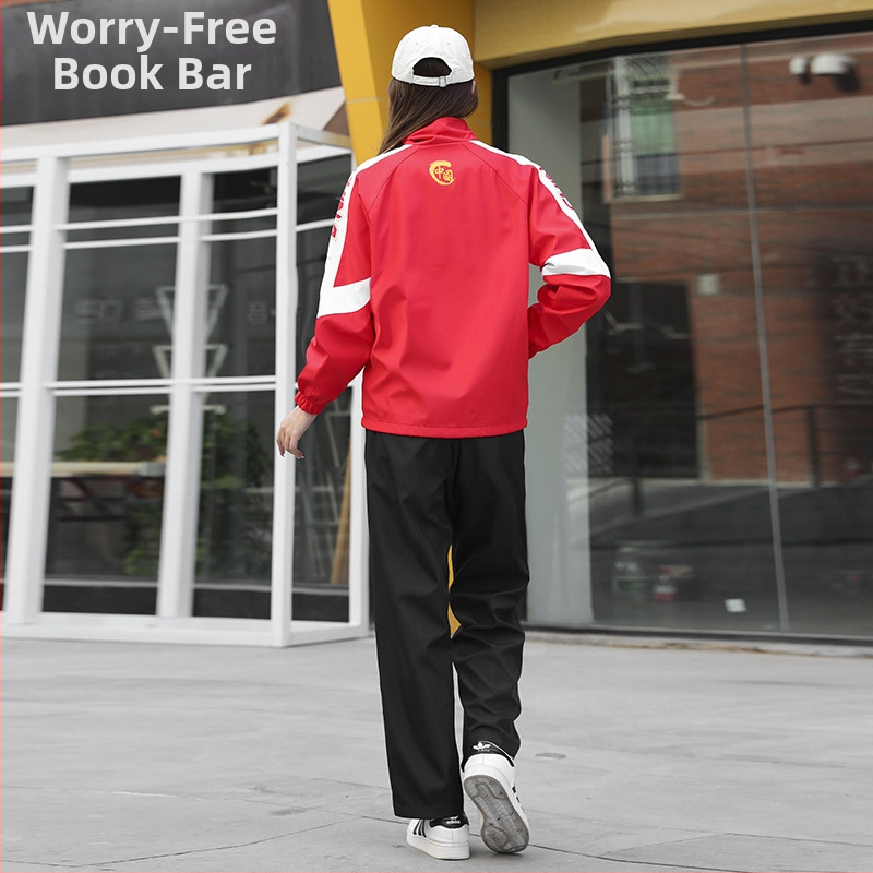 Taekwondo kombinezon grupas izstādei, universāls, garas piedurknes, stāvošs kakls, 50D poliestera kombinētais audums ar neilona oderi