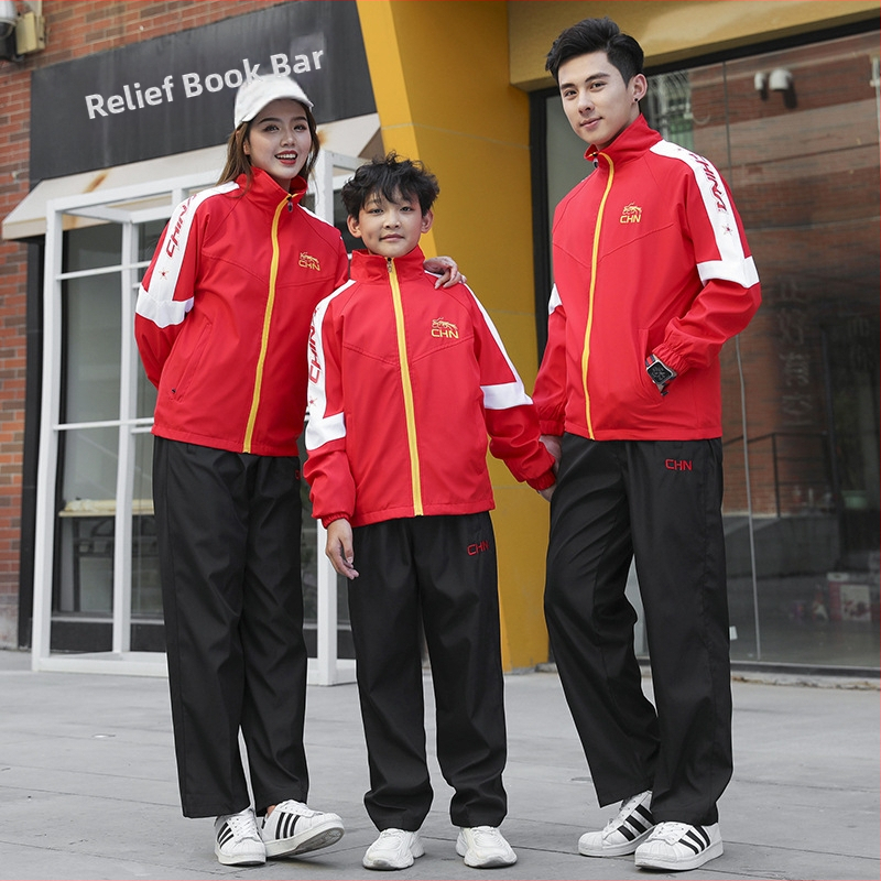 Taekwondo kombinezon grupas izstādei, universāls, garas piedurknes, stāvošs kakls, 50D poliestera kombinētais audums ar neilona oderi