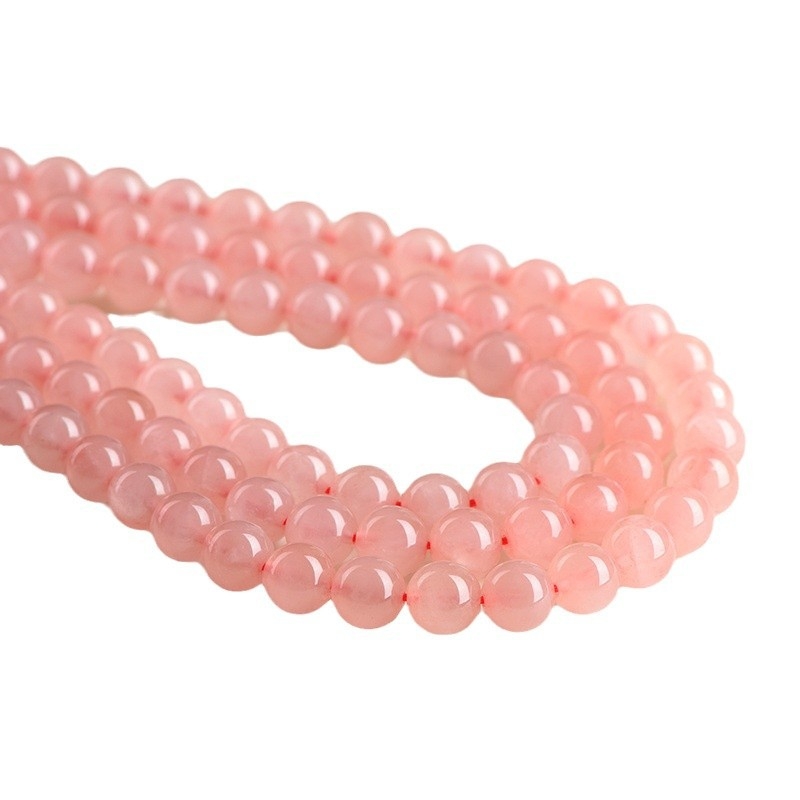 Bile naturale de cuarț roz – mărgele libere lustruite pentru bijuterii DIY, design original, lansare 2021