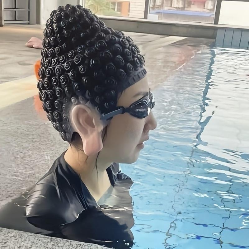 Σιλικονούχο καπέλο κολύμβησης με σχέδιο Βούδα - Unisex για ενήλικες, μοτίβο μονόχρωμο, υλικό σιλικόνης