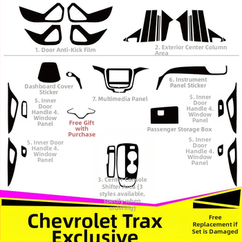 Εσωτερική διακόσμηση ανθρακονημάτων για Chevrolet Equinox, διακοσμητικό κάλυμμα κεντρικής κονσόλας και κάλυμμα ποδιών (Υλικό: ανθρακονήματα; Εγκατάσταση: μαγνητική; Εφαρμοζόμενα μέρη: πλευρά αυτοκινήτου; Σχέδιο: γρατζουνιές)