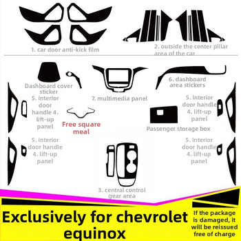 Εσωτερική επένδυση από ανθρακονήματα για Chevrolet Equinox – μοτίβο γρατζουνιών, μαγνητική εγκατάσταση, πλευρικά πάνελ αυτοκινήτου, εξατομίκευση διαθέσιμη