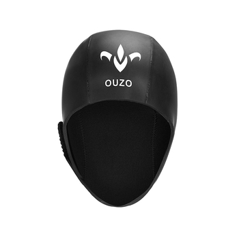 OUZO 3mm potápačská pokrývka hlavy s Velcro, vonkajšia CR ľahká koža, vnútorný N látka, vodeodolná, pre dospelých, na plávanie, potápanie a surfovanie