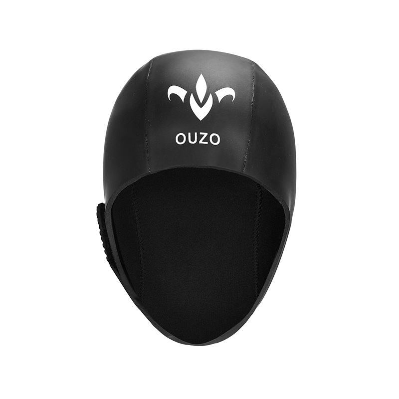 OUZO 3mm potápačská pokrývka hlavy s Velcro, vonkajšia CR ľahká koža, vnútorný N látka, vodeodolná, pre dospelých, na plávanie, potápanie a surfovanie