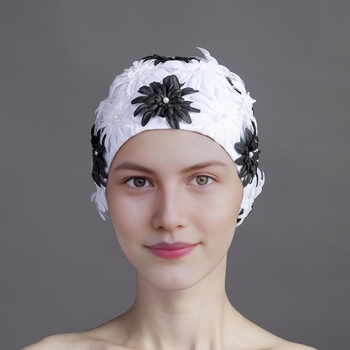 Γυναικείο αξεσουάρ: χειροποίητο ραμμένο 3D λουλούδι μίμησης (σιλικόνη; μονόχρωμο σχέδιο; για ενήλικες)