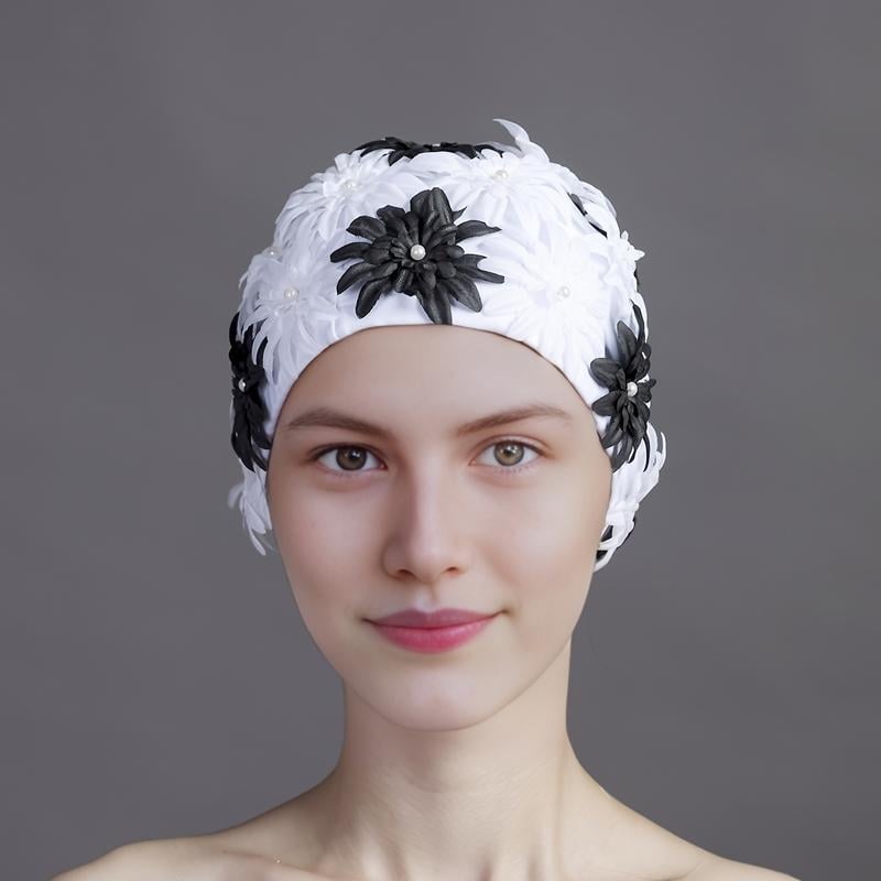 Γυναικείο αξεσουάρ: χειροποίητο ραμμένο 3D λουλούδι μίμησης (σιλικόνη; μονόχρωμο σχέδιο; για ενήλικες)