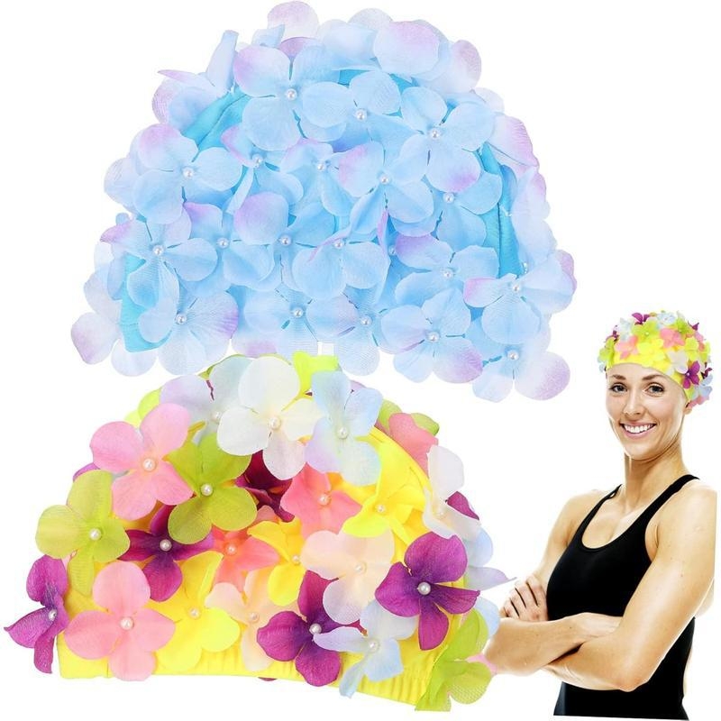 Flower Swim Cap — σιλικόνη, μονόχρωμο, για ενήλικες