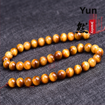 Мъниста от тигрово око – полирани кръгли мъниста за нанизване, модел: благороднически, произход: Източно Китайско море