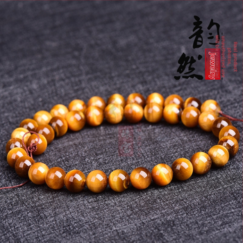 Мъниста от тигрово око – полирани кръгли мъниста за нанизване, модел: благороднически, произход: Източно Китайско море