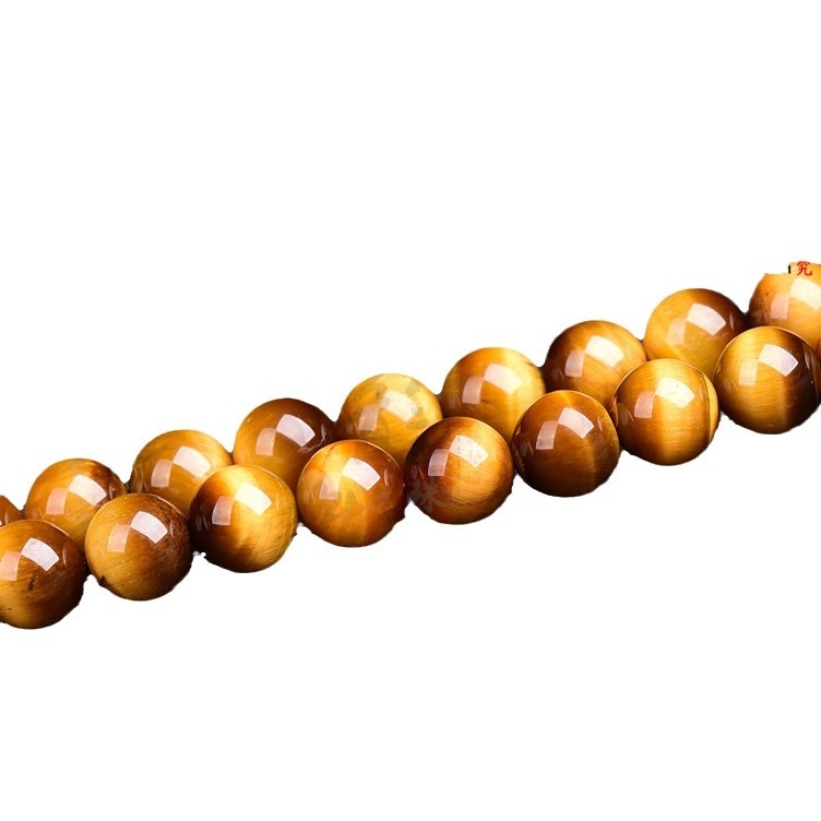 Мъниста от тигрово око – полирани кръгли мъниста за нанизване, модел: благороднически, произход: Източно Китайско море