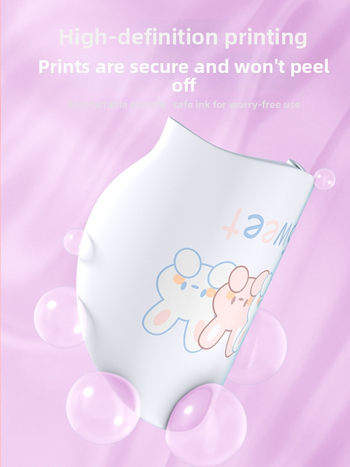 Шапка за плуване за жени – силиконова, водоустойчива, висока еластичност, за дълга коса, модел с карикатурен принт