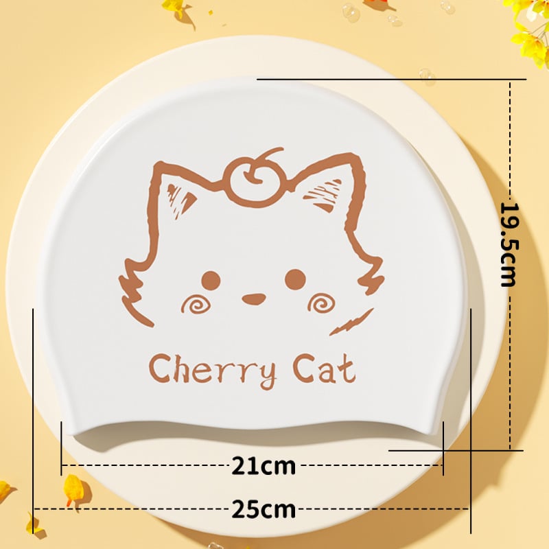 Силиконова шапка за плуване за възрастни, със принт, подходяща за плуване и водни спортове, на склад