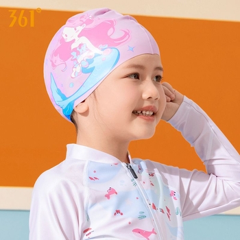 361 силиконова детска шапка за плуване с карикатурен дизайн