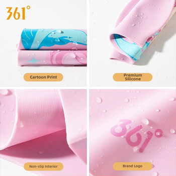 361 силиконова детска шапка за плуване с карикатурен дизайн