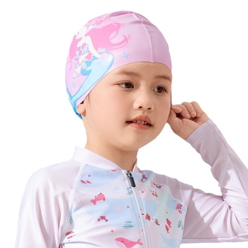 361 силиконова детска шапка за плуване с карикатурен дизайн