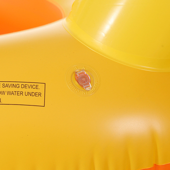 Dječji plivački prsten s karikaturnim dizajnom patke, ekološki PVC, ručno napuhavanje, pogodan za bazen i vodeni park