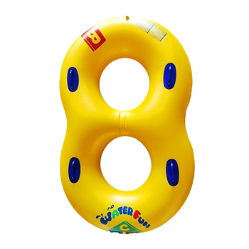 8-oblikovani dvostruko debeli plivački prsten od PVC-a s uzorkom slova