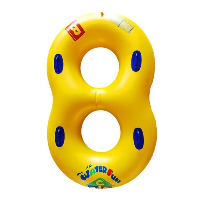 8-oblikovani dvostruko debeli plivački prsten od PVC-a s uzorkom slova