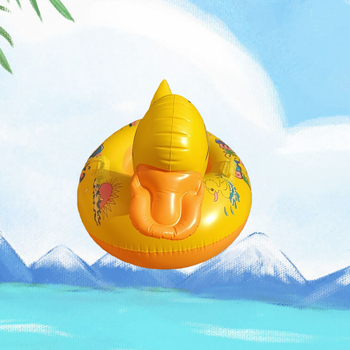 Dječji plivački prsten s motivom patke, sprječavanje prevrtanja, PVC plivajući igrač za bazen i vodni park