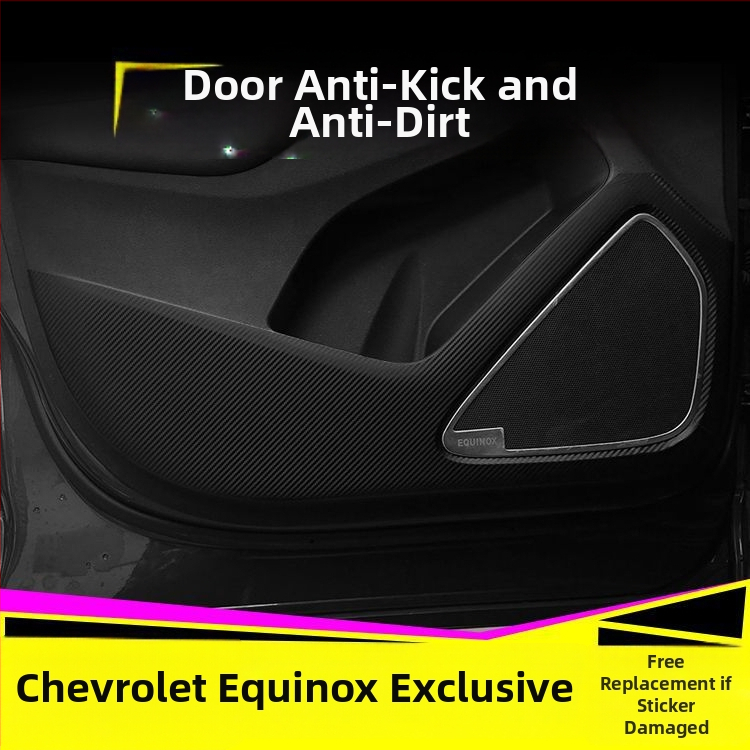 Chevrolet Equinox vidaus anglies pluošto lipdukas, centrinės konsolės dekoras, anti-kick pagalvėlė, magnetinis montavimas, įbrėžimų raštas