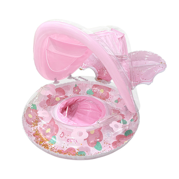 Detský plávací kruh s motívom slnečnice a sequin, ekologické PVC, hrúbka 0,24 mm, ručné nafúknutie, vhodný pre deti 3–6 rokov