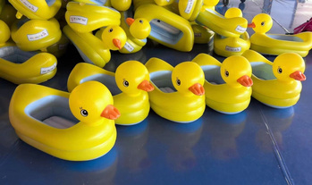 Little Yellow Duck plávajúci kruh pre deti, obyčajný PVC, kód produktu Ltao800647741693