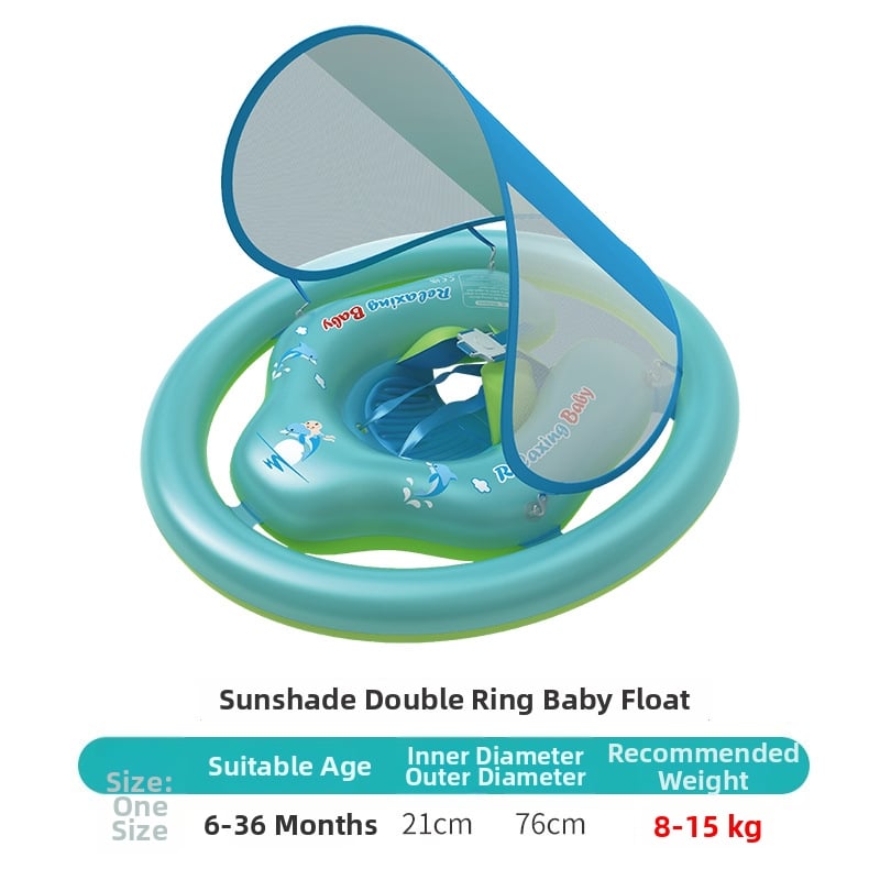 Detský nafukovací plavecký kruh – Relaxing Baby, ekologické PVC, hrúbka 0,3 mm, vzor cartoon, vhodný pre plávanie a brodenie