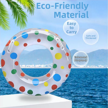 Baseino ratukas su rankena, PVC storis 0,25 mm, anti-flip dizainas, suaugusiems, vientisas raštas