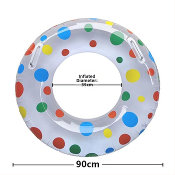 Baseino ratukas su rankena, PVC storis 0,25 mm, anti-flip dizainas, suaugusiems, vientisas raštas