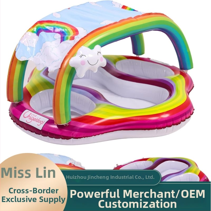 Vaikų plaukimo žiedas iš ekologinio PVC, 0,25 mm storio, spausdintas raštas, prekės kodas SJL-20250318