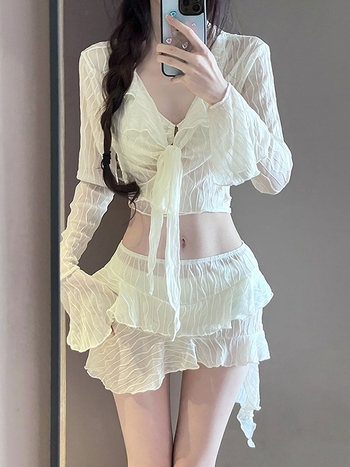 Dvodjelni bikini set - elegantan, prozračan kroj, vizualno sužava siluetu, seksi kupaći kostim za odmor na moru