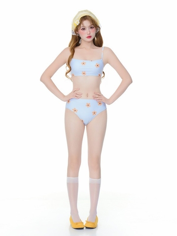 Ženski kupaći s dugim rukavom i suknom za pokrivanje, visokim strukom, konzervativan dizajn, jastučić za prsima