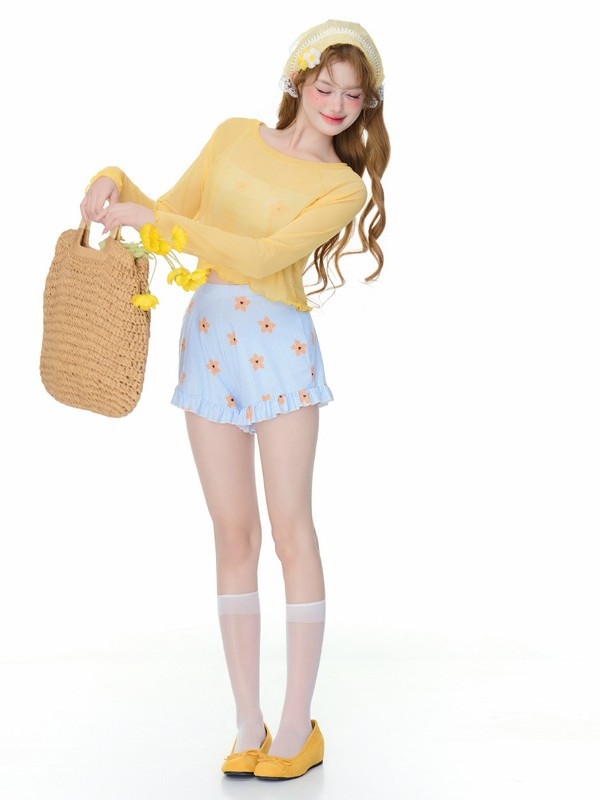 Ženski kupaći s dugim rukavom i suknom za pokrivanje, visokim strukom, konzervativan dizajn, jastučić za prsima