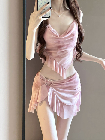 Dvije-dijelni bikini set za odrasle žene, visokim strukom, konzervativno pokriće, brzo sušeći poliester s podlogom, jastučići za prsima i čelična potpora