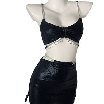 2025 novi trodijelni bikini set s kristalima za žene, spreman za fotografiranje, odmor na moru
