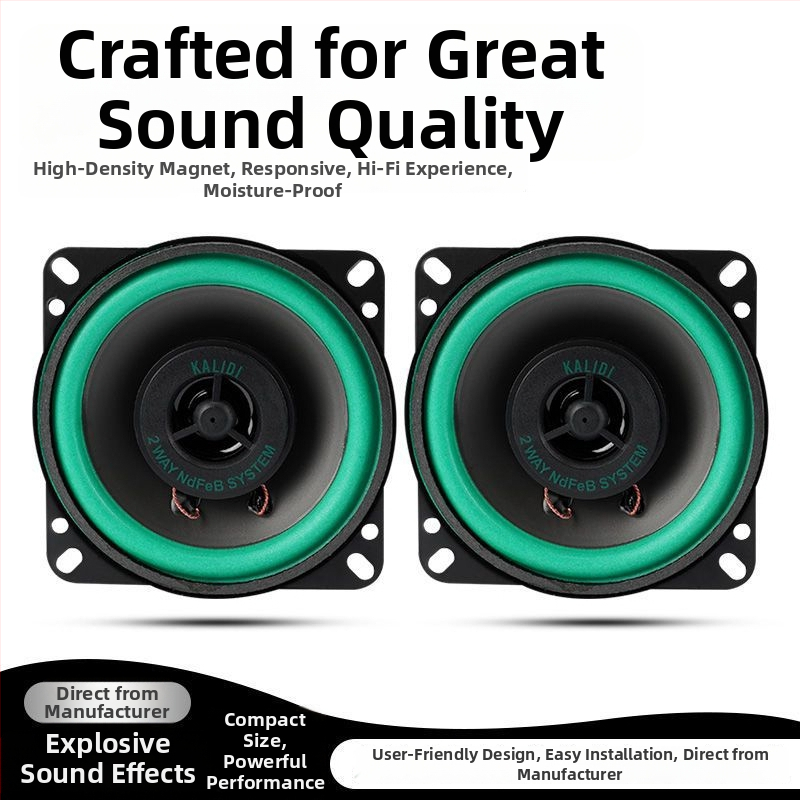 Koaksiālais auto skaļrunis – pilns diapazons, vidējais-bass un augstfrekvenču skaļrunis