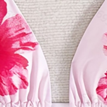 Nyomtatott női kétrészes bikini, kötős háromszög felső, párnázott a mellen, anyag: 82% poliészter, bélés 18% spandex